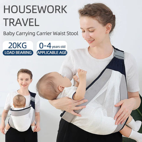 Baby Carrier - One Shoulder, Labor-Saving, Half Wrapped Sling