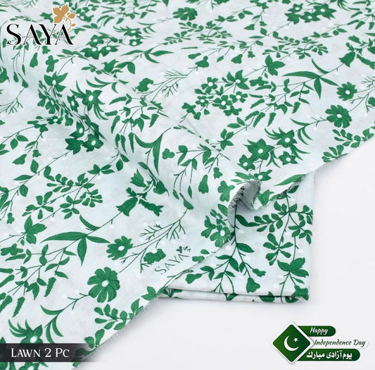 2 Pcs Women's Unstitched Printed Suit