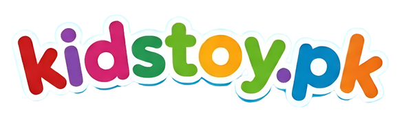 Colorful logo of 'kidstoy.pk' on a white background